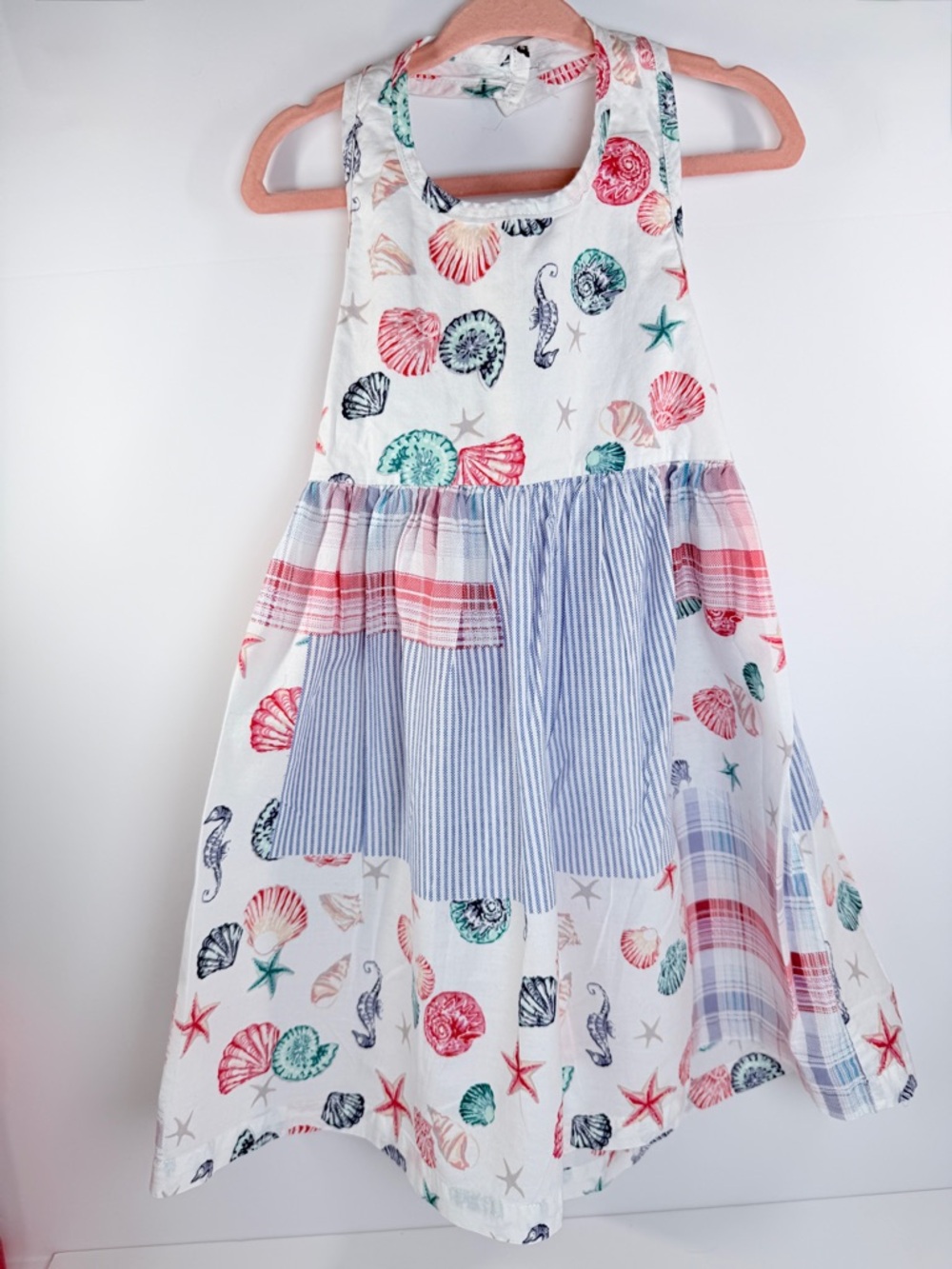 Girl’s 4T Blueberi Boulevard Seashell Patchwork Sundress 🦀🌊